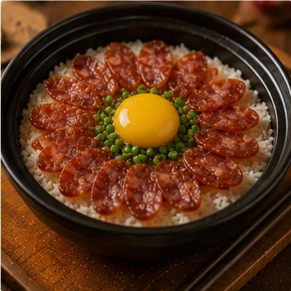 微波炉腊肠煲仔饭